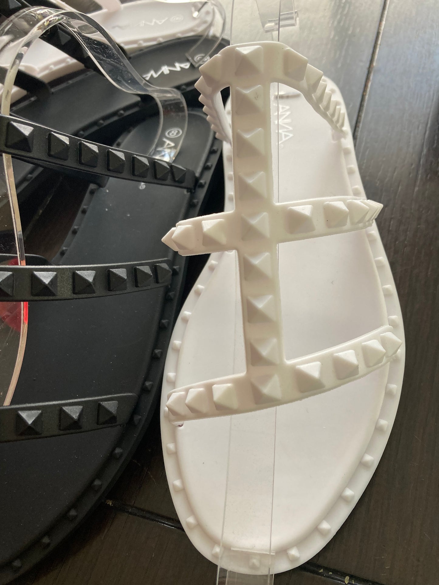 ANNA STEVE JELLY SANDALS WHITE