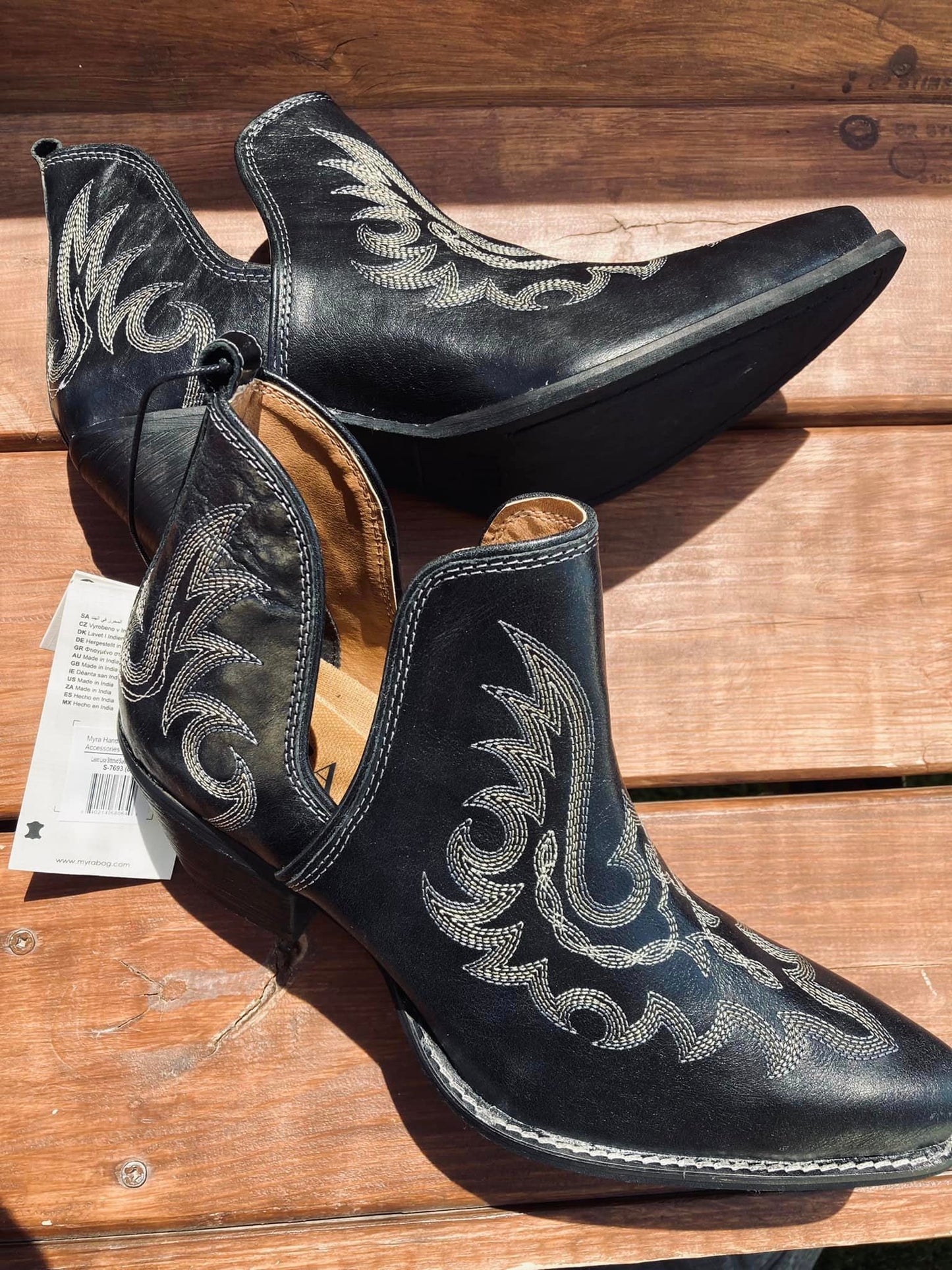 Myra Westerly Leather Booties
