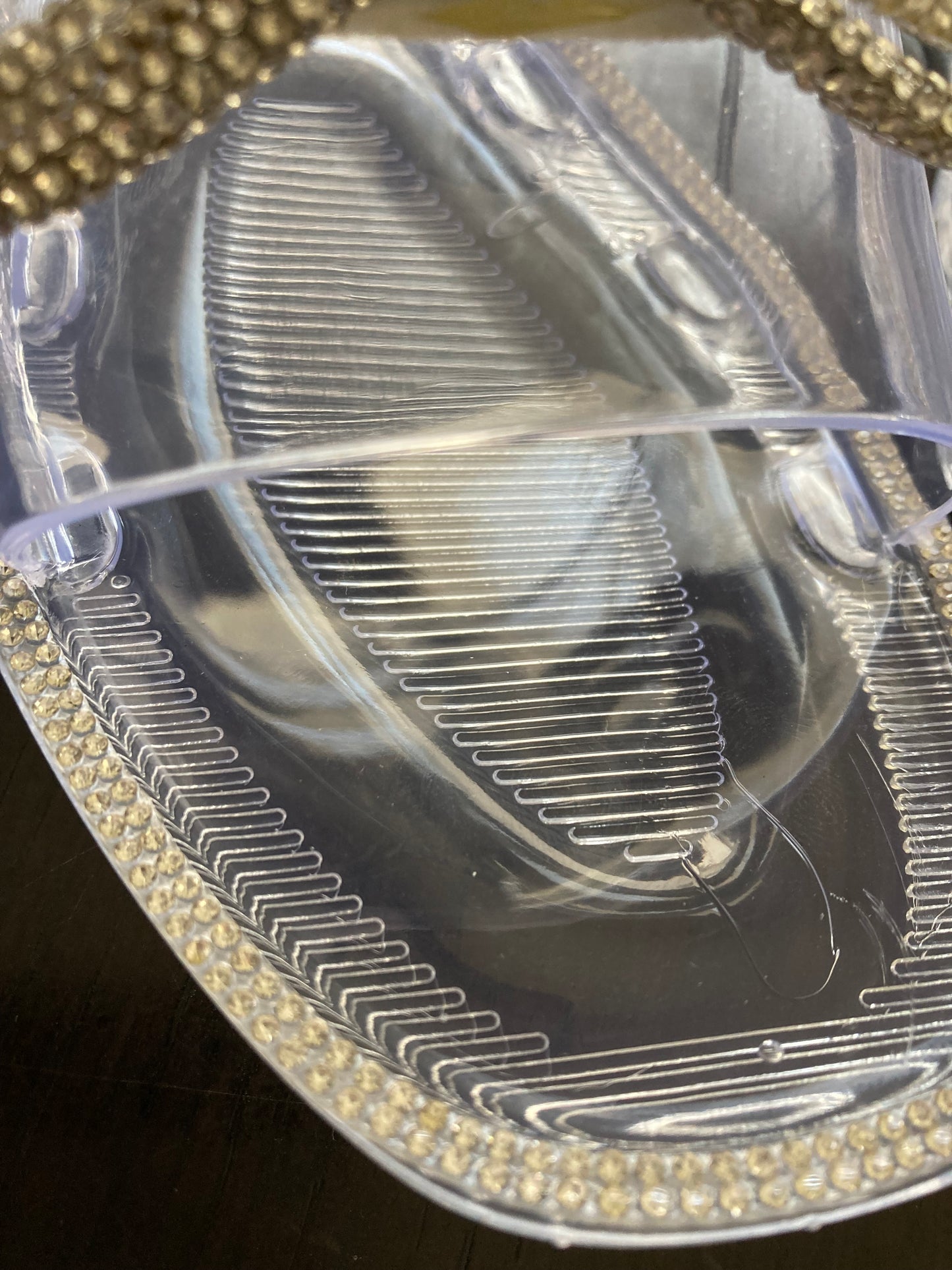 ANNA PURE JELLY RINESTONE SANDALS CLEAR