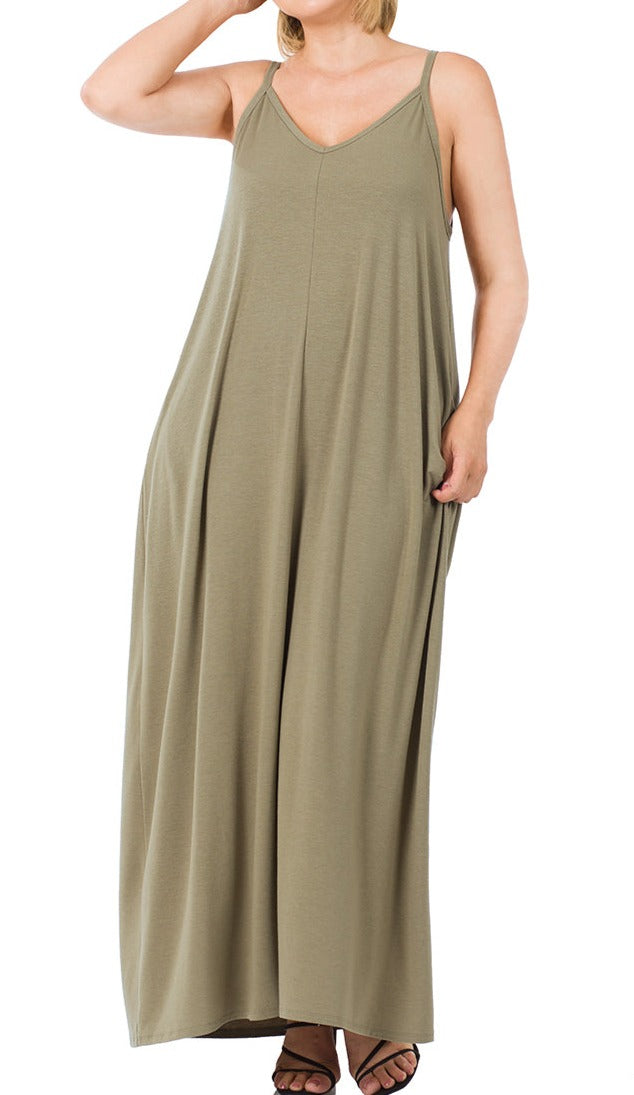 Zenana Plus size Maxi Kahki