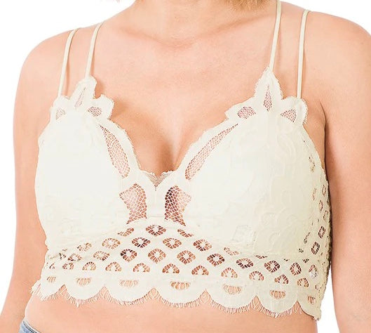 Zenana Lace Crochet Bralettes