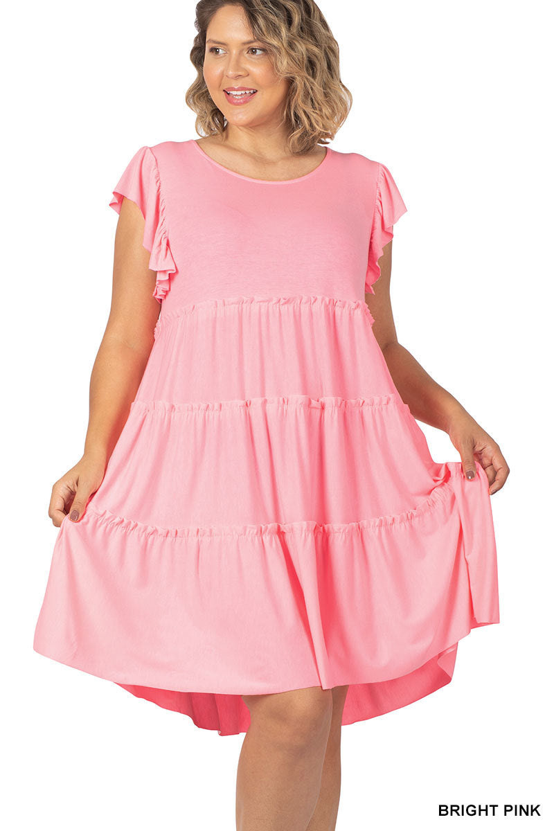 zenana plus size ruffle baby doll