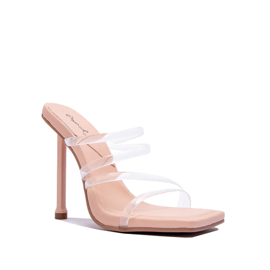 QUPID GLEAMING CLEAR TPU HEELS