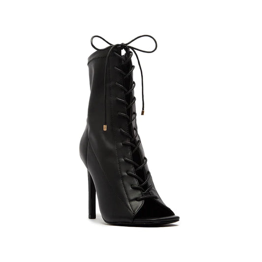 QUPID HIGHLIGHT Black PU BOOTS