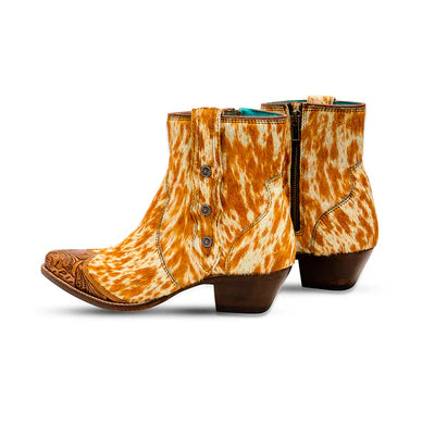 MYRA WESTRO WESTERN HAND-TOOLED BOOTIES